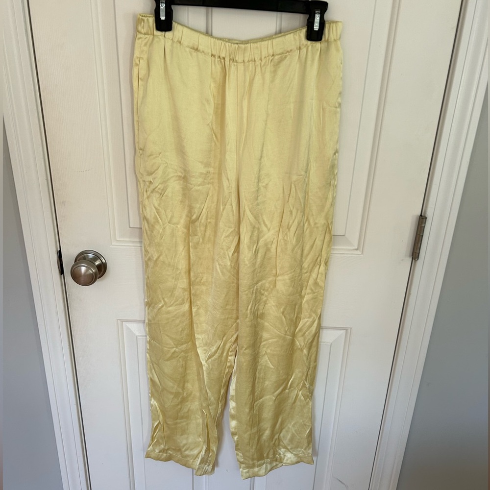 Madewell Straight Leg Full Length Satin Pants